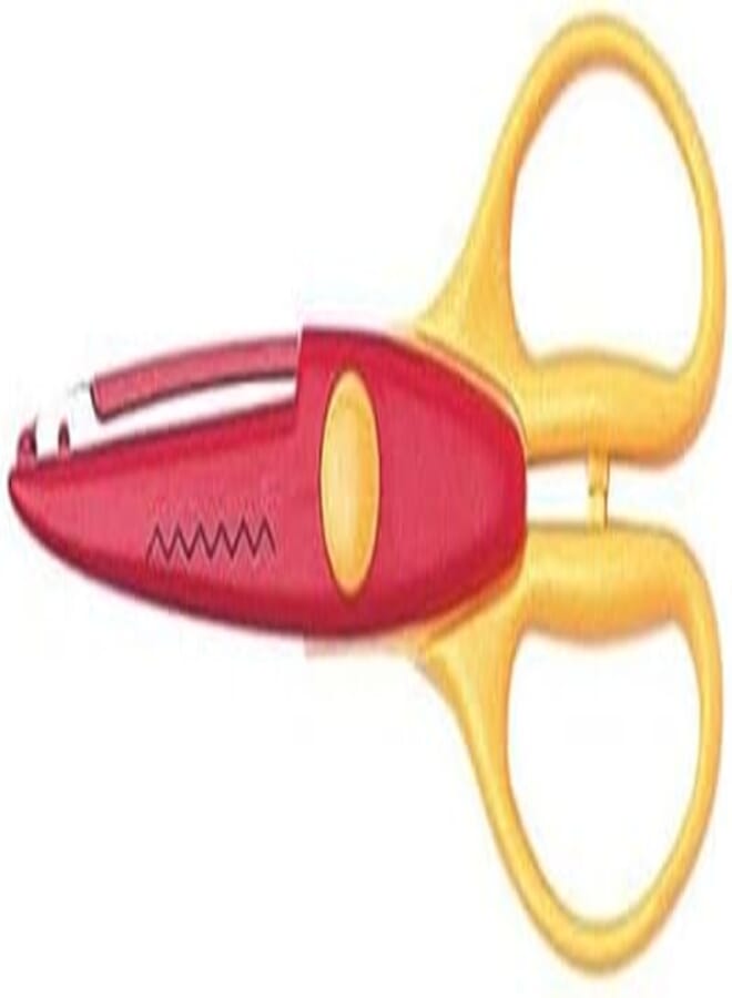 Right SA4408/2BC Baby Metal Scissors 2-Pieces Set for Childrens, Yellow/Red